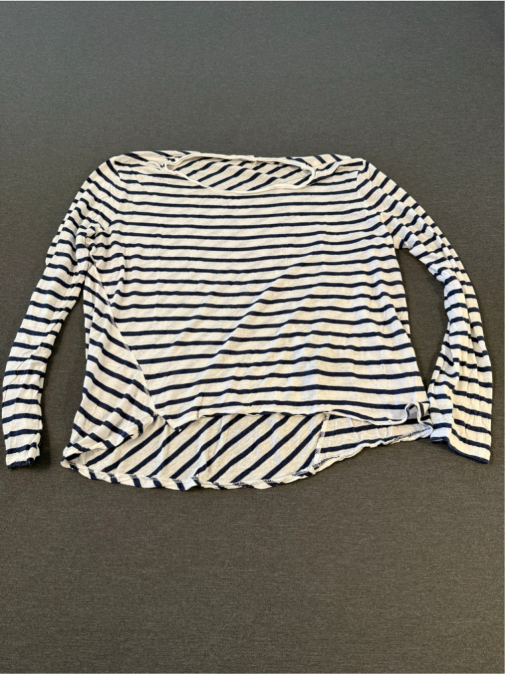 rag & bone Valley Stripe Asymmetric Linen Modal Top SZ S - Picture 4 of 6